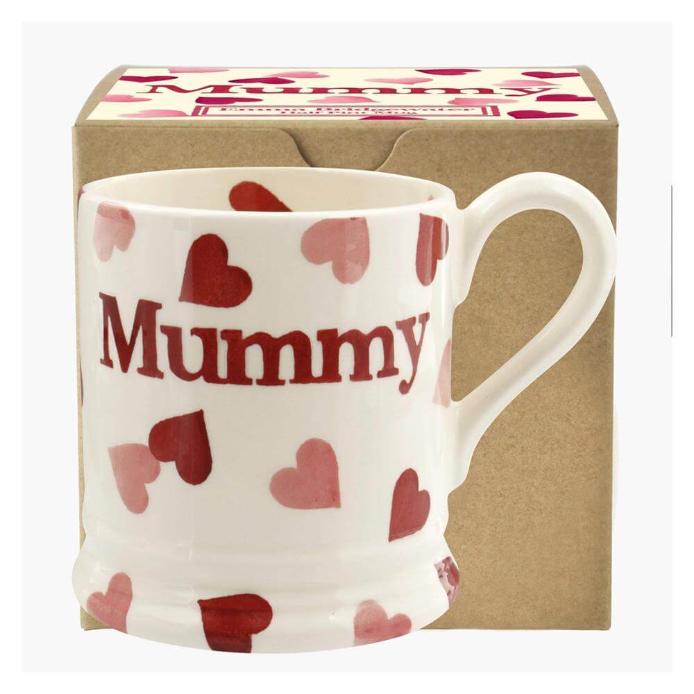 Emma Bridgewater Pink Hearts Mummy Mug: 1/2 Pint